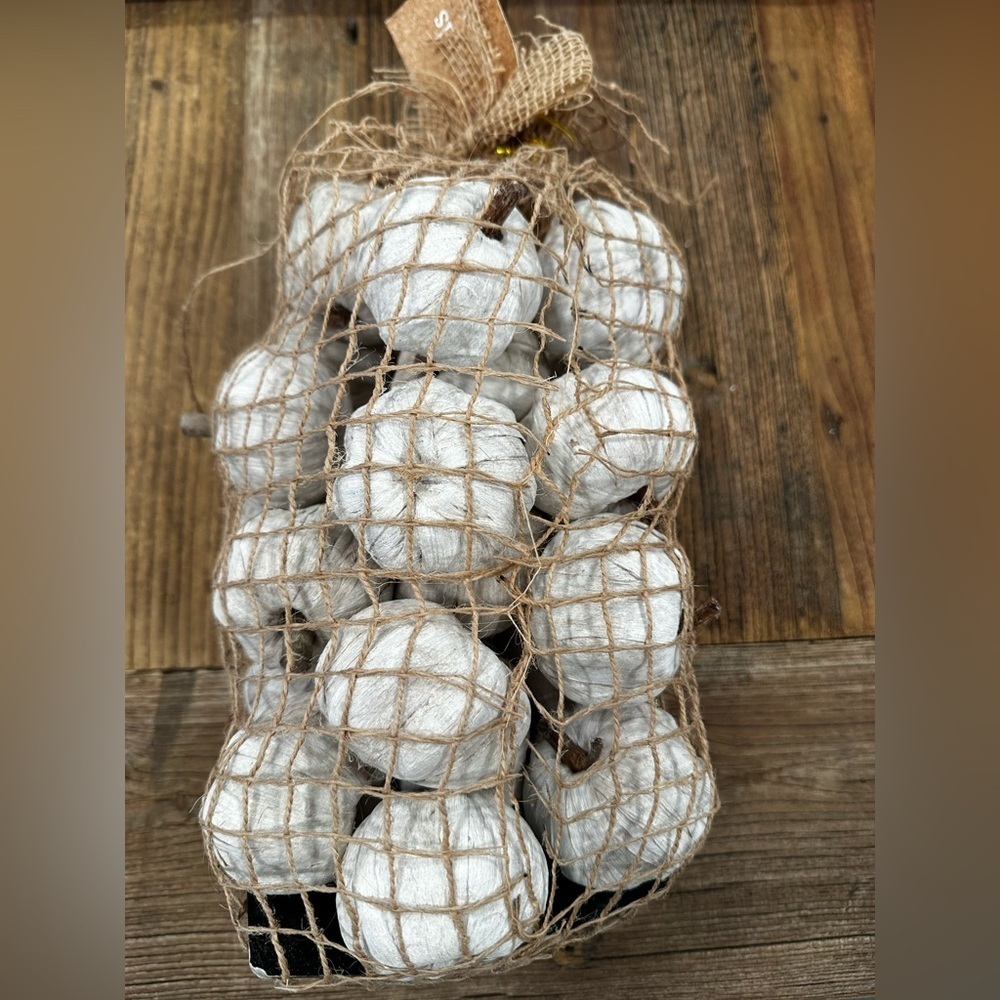 Rustic White Decorative pumpkin String - Picture 1 of 4